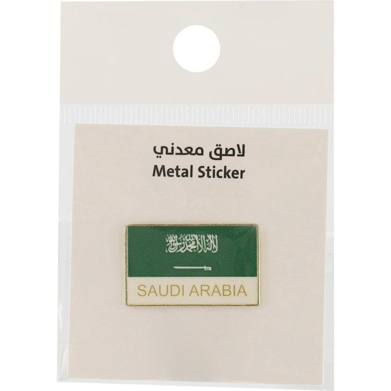 3D Stickers, KSA Flag, Green/White, 1 Piece
