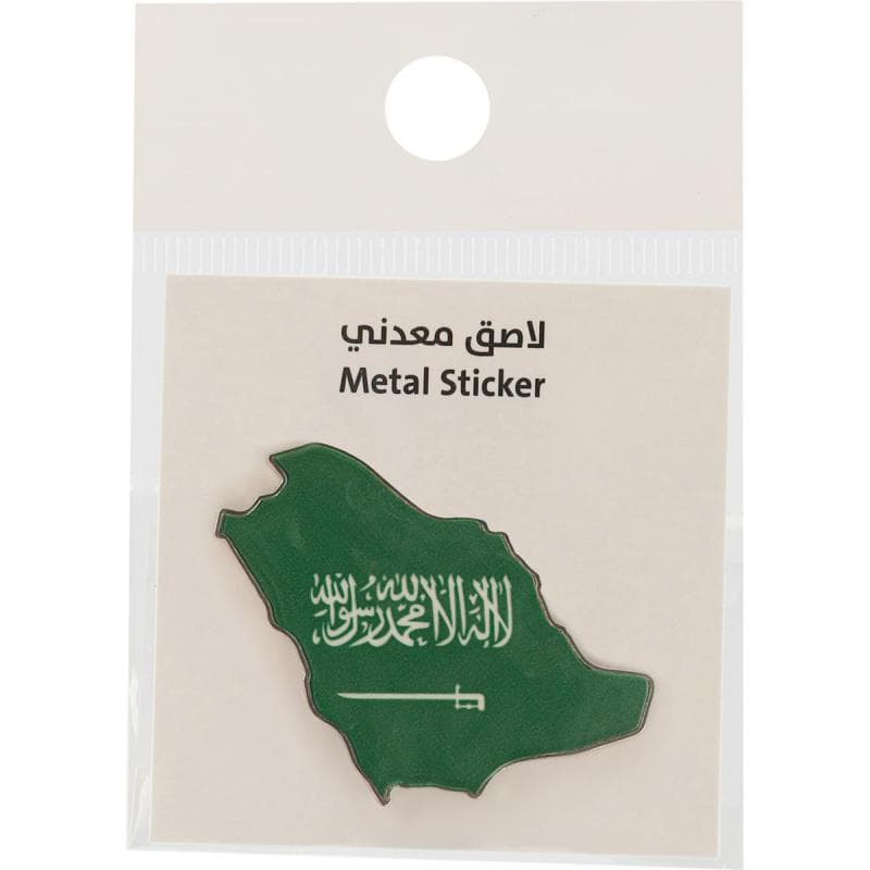 3D Stickers
KSA Country Shape with Sword, Green/Gold, 1 Piece