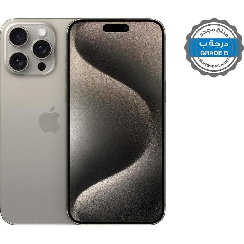 Renewed Grade B Apple iPhone 15 Pro Max
256 GB, Natural Titanium, 5G