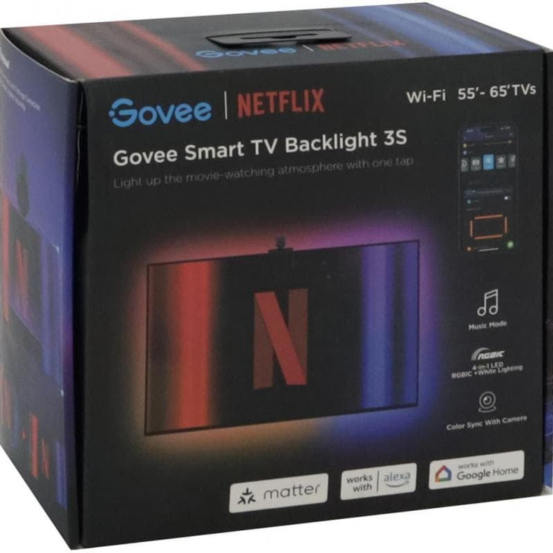 Govee H6098 Smart TV Backlight 3S
Wi-Fi/Bluetooth, Black