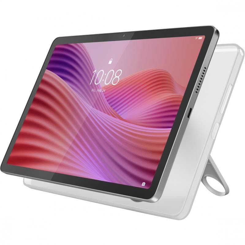 Lenovo Tab Tablet - Wi-Fi with Case Cover 2024, 10.1", 128 GB, Luna Grey, Octa Core
