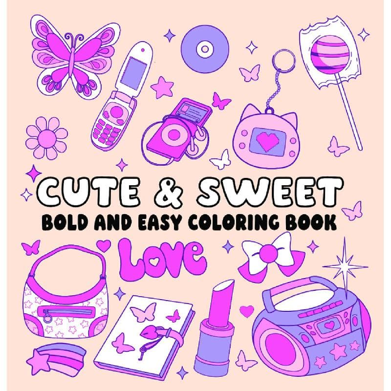 Bold and Easy: Cute and Sweet, Coloring Book