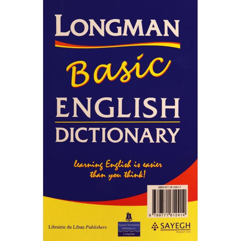Longman Basic English Dictionary (English-English-Arabic) - Learning English is Easier than You Think!