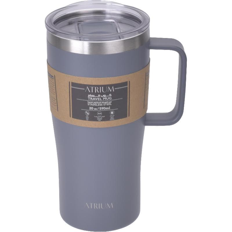 اتريوم كوب كوب معزول بمقبض بارد/ساخن 590.00 ml ( 1.04 pt ) رمادي