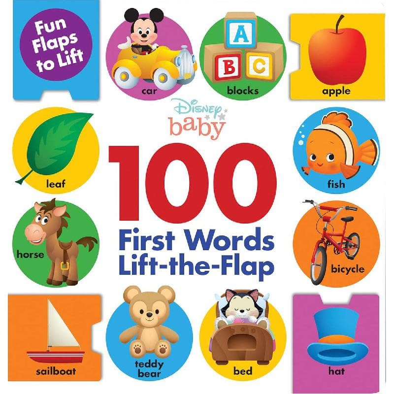 Disney Baby: 100 First Words Lift-The-Flap - Fun Flaps to Lift