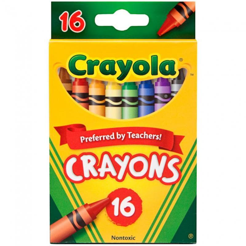Crayola Classic Wax Crayon, Assorted Color, 16 Colors