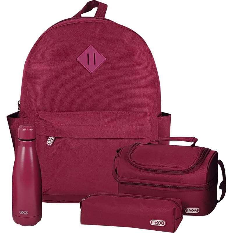 Roco Basic 4-in-1 Backpack with Accessory, Maroon