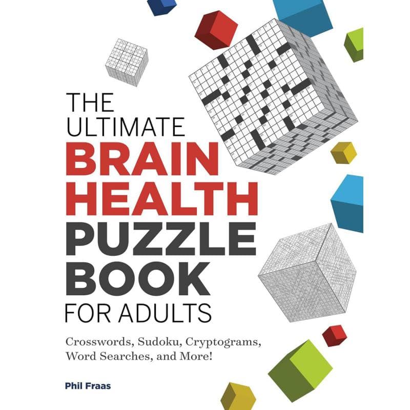 The Ultimate Brain Health Puzzle Book for Adults - Crosswords, Sudoku, Cryptograms, Words Searches, and More!