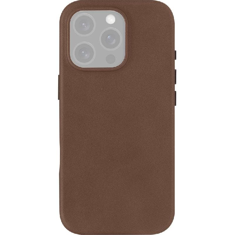 DBRAMANTE1928 Roskilde Back Cover Mobile Case with MagSafe, for iPhone 16 Pro Max, Dark Tan