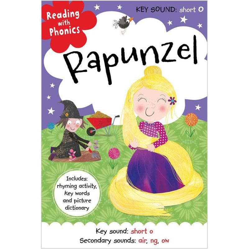 Reading with Phonics: Rapunzel - Includes Rhyming Activity, Key Words and Picture Dictionary