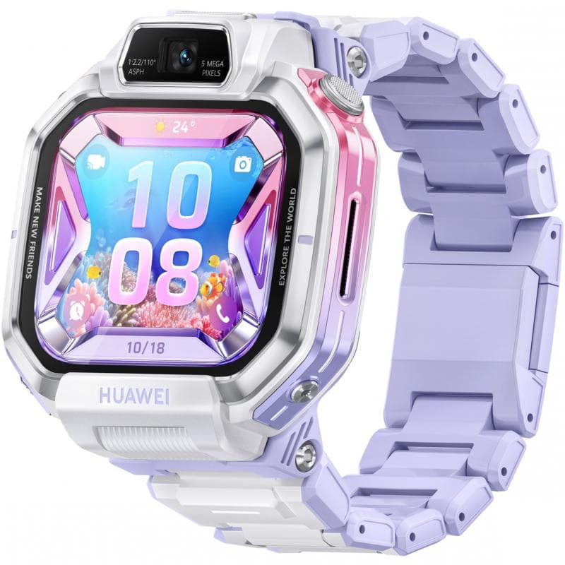HUAWEI WATCH KIDS X1 Pro Smartwatch, GPS + Cellular, 1.82", Purple Plastic Case, Purple Rigid Plastic Strap, One Size
