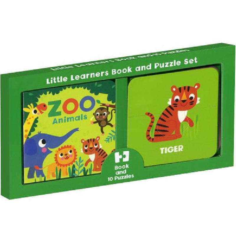 Little Learners Book and Puzzles Set, Zoo Animals