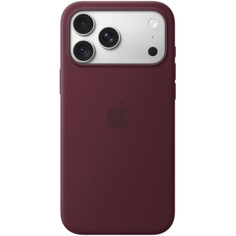 Apple Silicone Back Cover Mobile Case with MagSafe, for iPhone 18 Pro Max, Burgundy