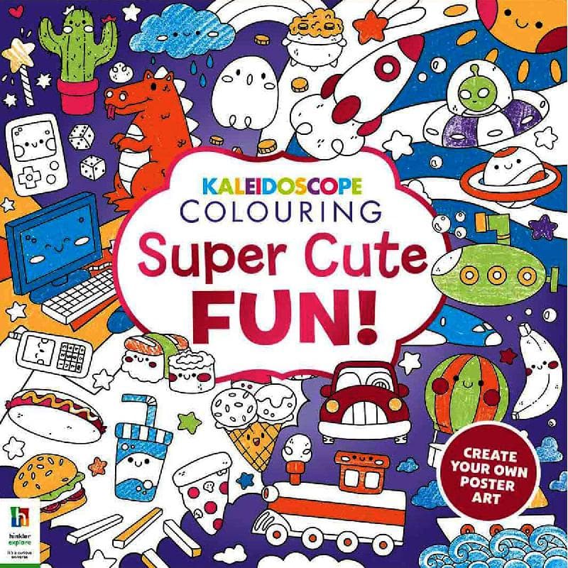 Kaleidoscope Colouring: Super Cute Fun! - Create Your Own Poster Art