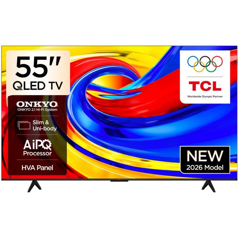 TCL 55" Smart TV
4K QLED, 60 Hz, Black, P7L