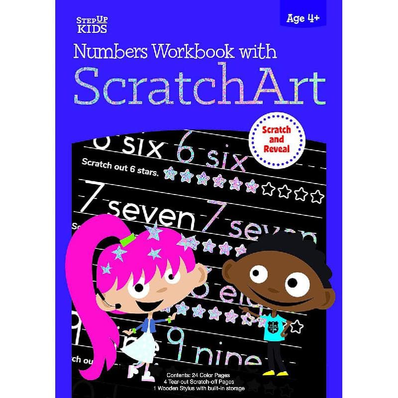 Numbers Workbook with Scratch Art, Age 4+