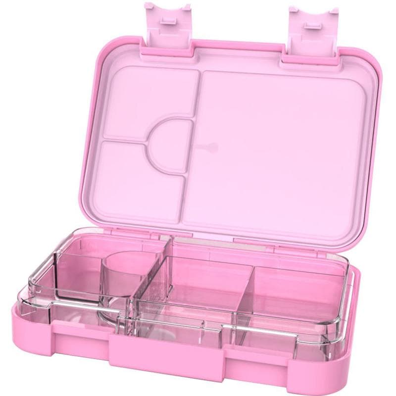 Atrium Lunch Box, Slant Open Mount with 4 Compartments, Pink