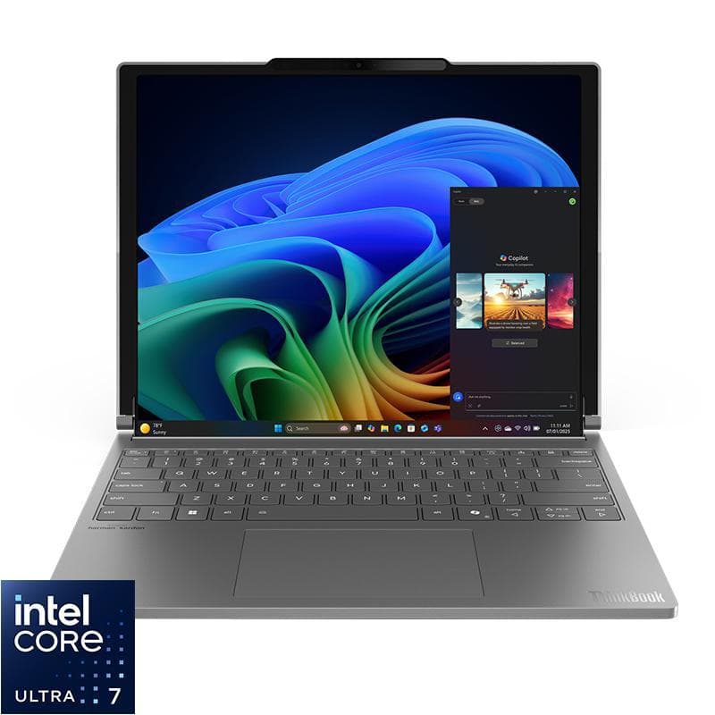 Lenovo ThinkBook Plus G6 Laptop
AI with CoPilot+, Roll In: 14"/Roll Out: 16.7", Intel Core Ultra 7, 32 GB RAM, 1 TB M.2 NVMe PCIe 4.0 SSD, Windows 11 Pro, Intel Arc Graphics