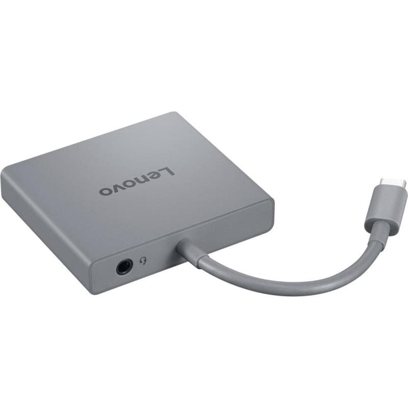 لينوفو سي 4 في 1 هوب الجيل الثاني-يو اس بي محطة متعددة المنافذ سي-يو اس بي 4 منافذ (HDMI / 2× USB-A / مم 3.5 مدخل صوت) رمادي قمري