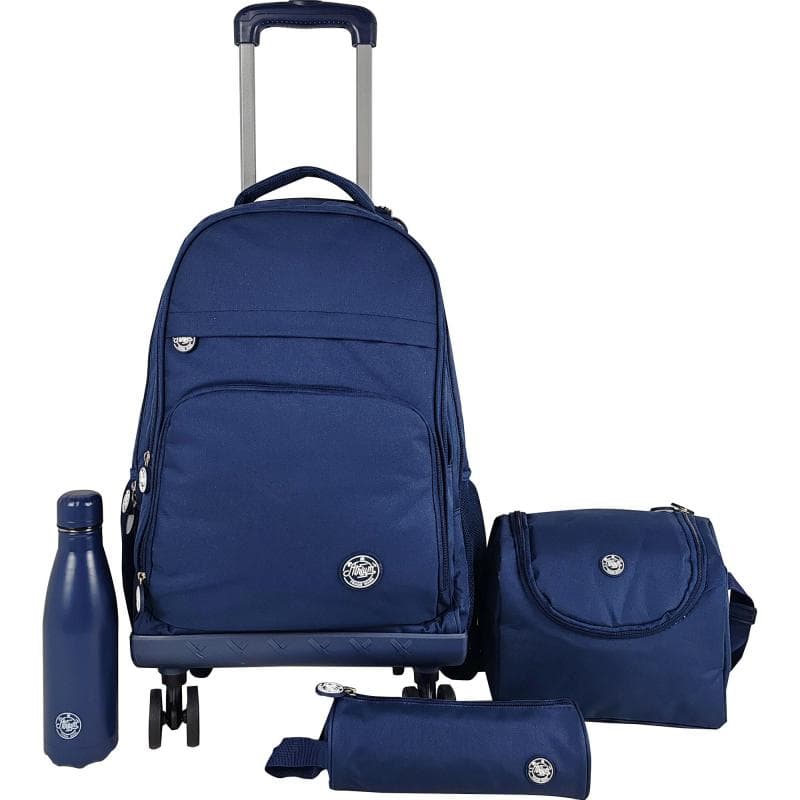 Atrium Classic 4-Wheel 4-in-1 Trolley Bag with Accessory, for 15.6" (Device), Navy Blue