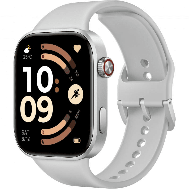 Xiaomi Redmi Watch 6 Smartwatch, 2.07", Silver Aluminum Alloy Case, Silver Grey TPU Strap, One Size