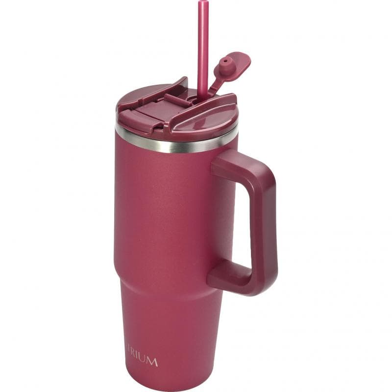 Atrium Tumbler, Stainless Steel Vacuum Tumbler, Hot/Cold, 900.00 ml ( 1.58 pt ), Burgundy