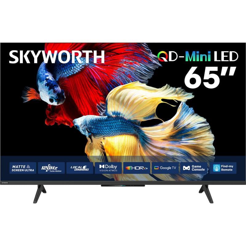 Skyworth 65" Smart TV
4K QD Mini-LED, 120 Hz, Black, X6600H