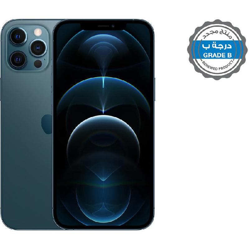 Renewed Grade B Apple iPhone 12 Pro Max, 256 GB, Pacific Blue, 5G