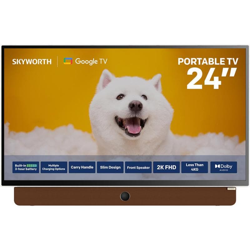 Skyworth 24" Portable TV
Full HD LED, 60 Hz, Cloud White, LP60G