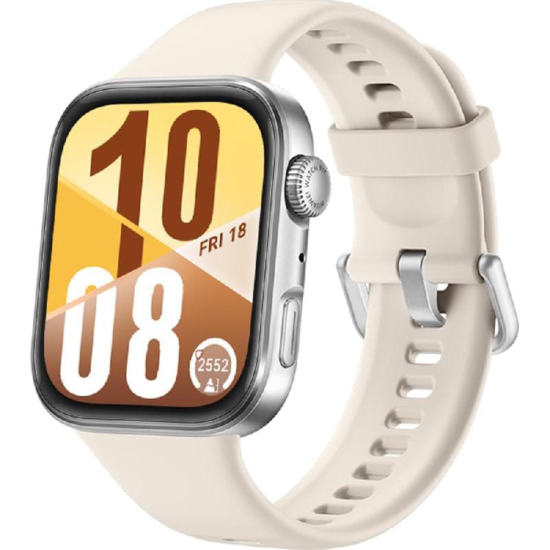 HUAWEI WATCH FIT 4 Smartwatch, GPS, 1.82", White Aluminum Alloy Case, White Fluoroelastomer Strap, One Size