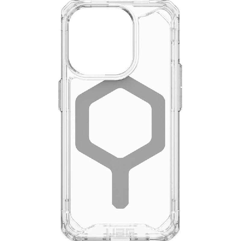 UAG Plyo Back Cover Mobile Case with MagSafe, for iPhone 15 Pro, Ice/Silver Hex