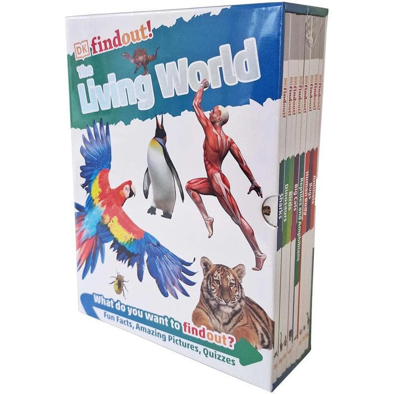 The Living World, 8 Books Set (DK Find Out!) - What Do You want to Find Out! Fun Facts, Amazing Pictures, Quizzes