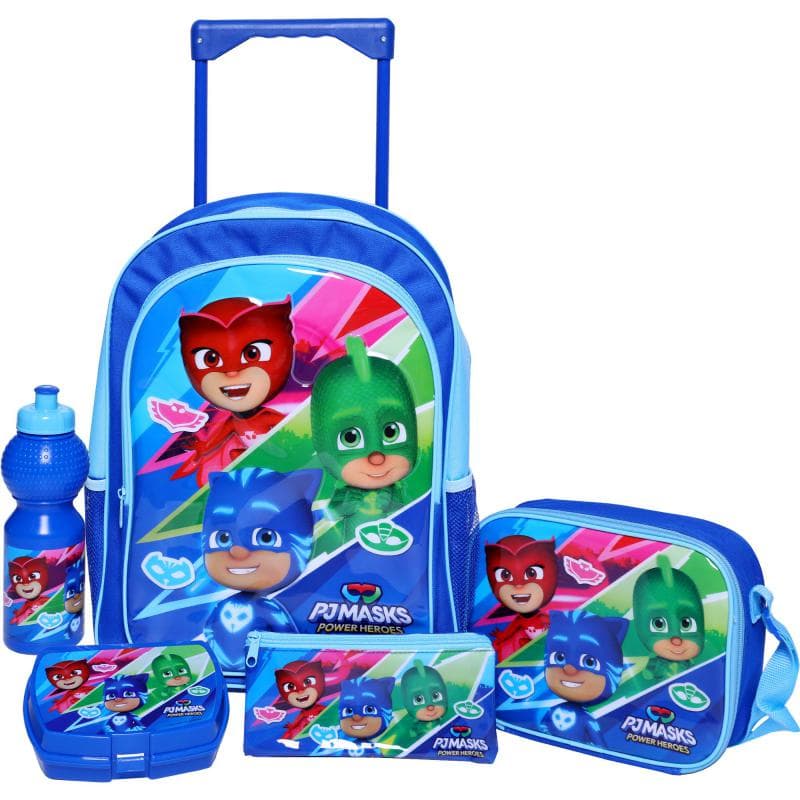 Hasbro PJ Masks 5-in-1 Value Set Trolley Bag with Accessory, Blue/Multi-Color