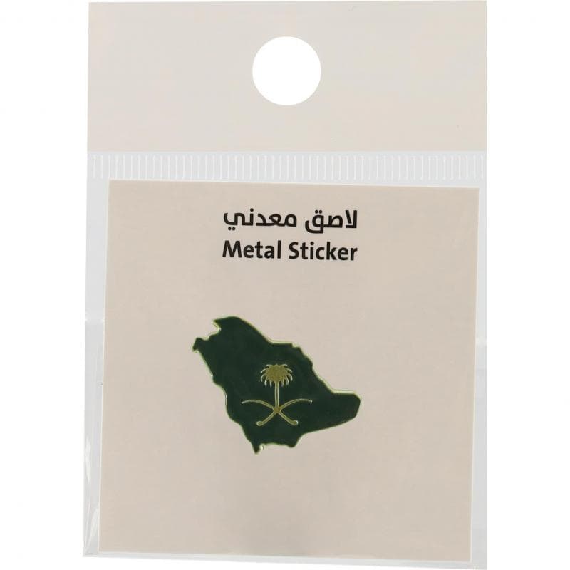 3D Stickers
KSA Country Shape with Palm Tree and Sword, Green/Gold, 1 Piece
