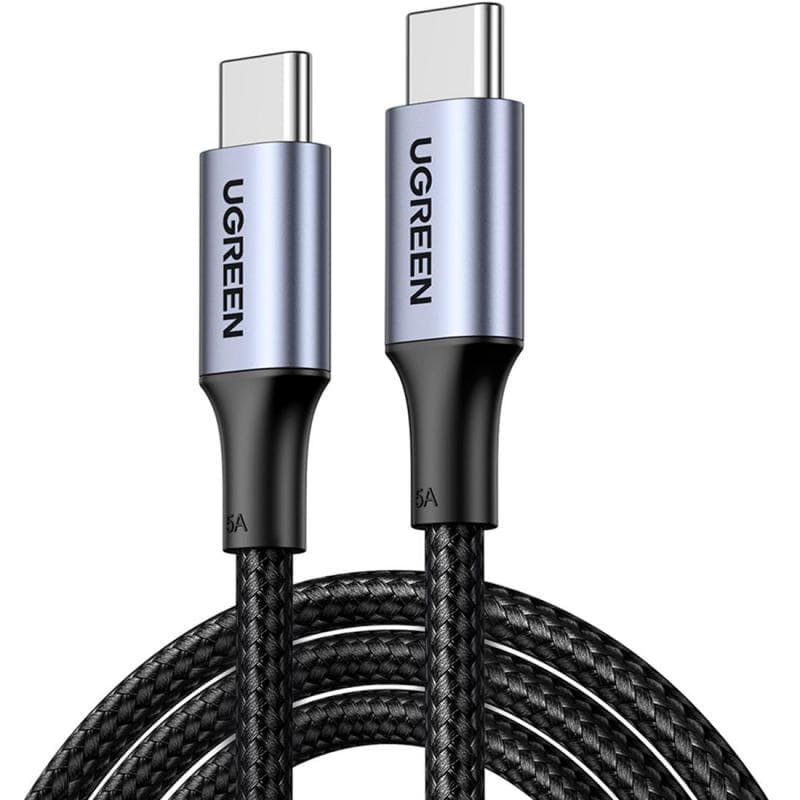 يوغرين US316 من USB-C الى USB-C سلك شحن ونقل بيانات 1 متر، 3.28 قدم اسود