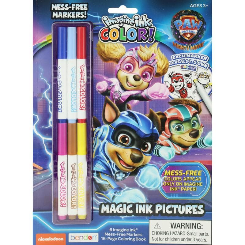 Nickelodeon PAW Patrol Mighty Movie: Imagine Ink Color! Magic Ink Pictures - Mess-Free Markers