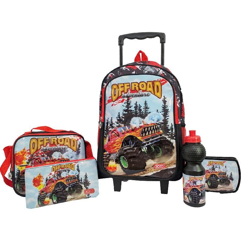Roco Off Road 5-in-1 Value Set Trolley Bag with Accessory, Black/Red
