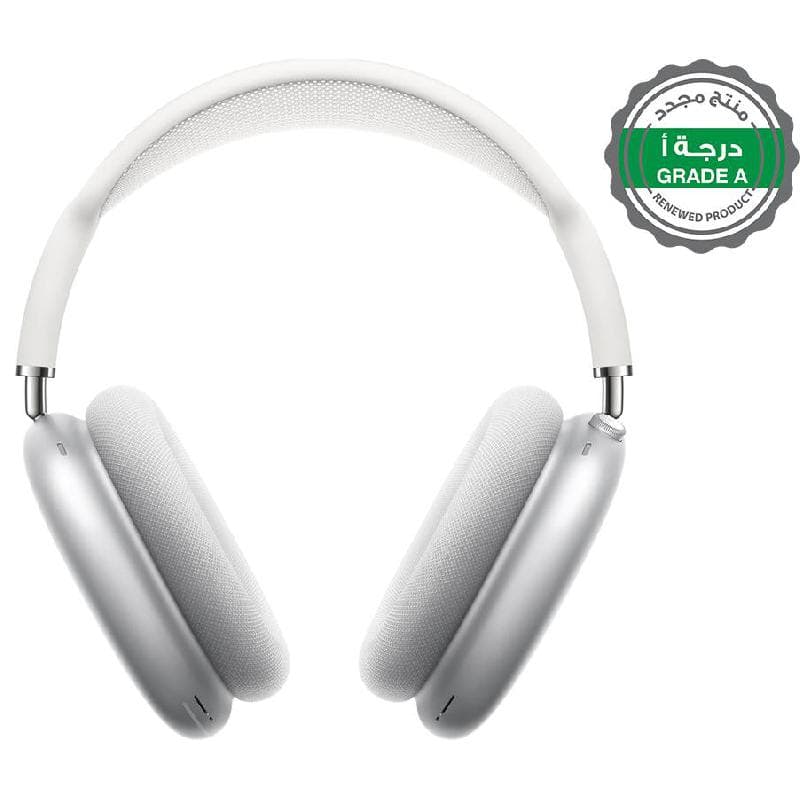 Renewed Grade A Apple AirPods Max Over-Ear Headphones, Active Noise Cancelling, Bluetooth, USB (Charging), Built-in Microphone, Silver