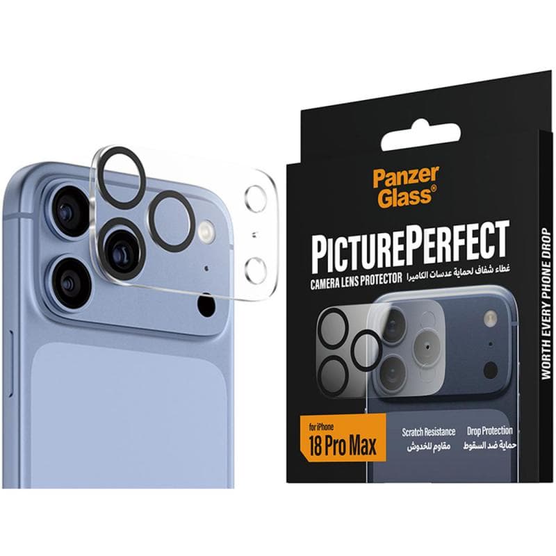 PanzerGlass PicturePerfect Camera Lens Protector (Full Frame) Smartphone Camera Accessory, for iPhone 18 Pro Max, Clear