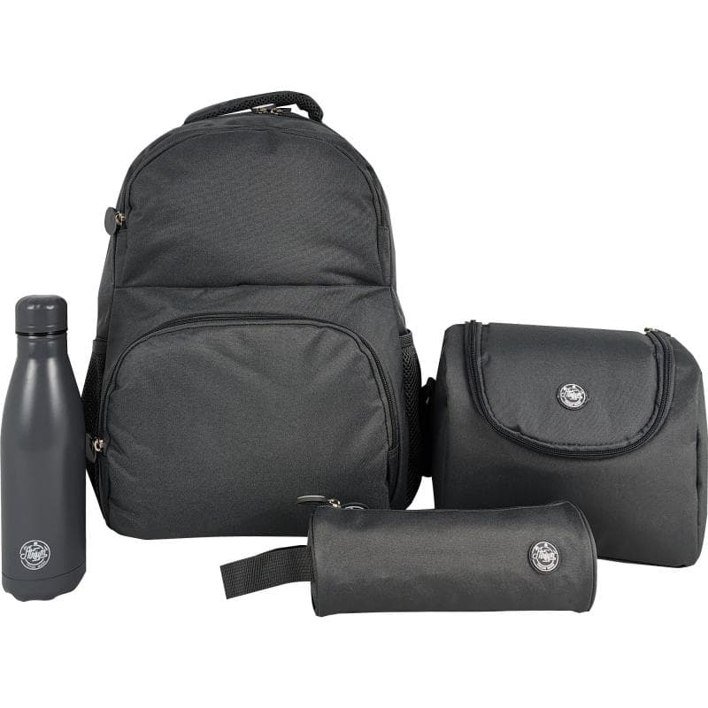 Atrium Solid 4-in-1 Backpack with Accessory, Grey
