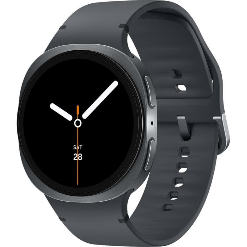 Samsung Galaxy Watch8 44 Smartwatch, GPS, 1.5", Graphite Aluminum Case, Grey Sport Band, One Size