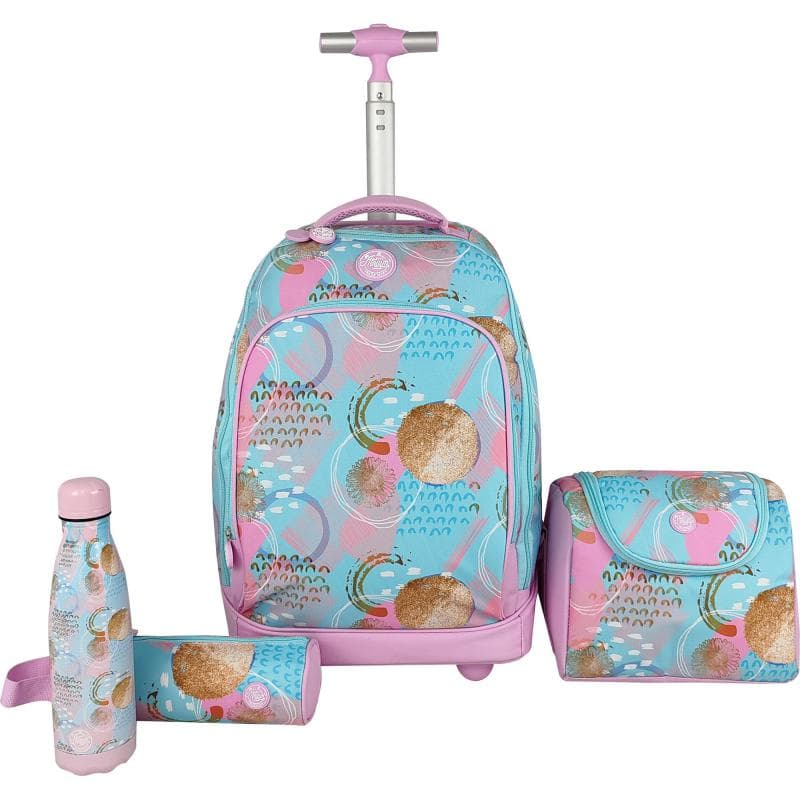 Atrium Classic 4-in-1 Trolley Bag with Accessory, for 15.6" (Device), Pink/Green