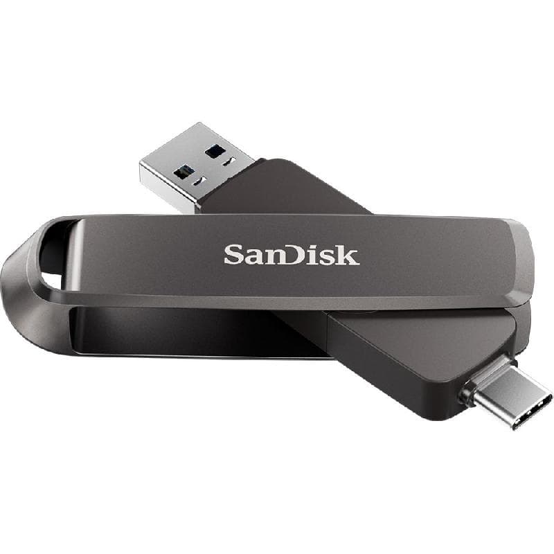 سان ديسك اكستريم برو محرك مزدوج (USB-C/USB). 512 جيجابايت اسود