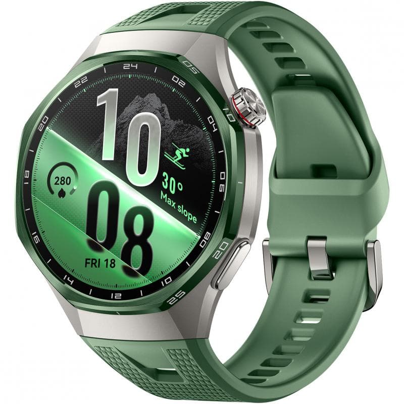 HUAWEI Watch GT 7 Pro 46 Smartwatch, GPS, 1.47", Green Titanium Alloy, Dark Green Fluoroelastomer Strap, One Size