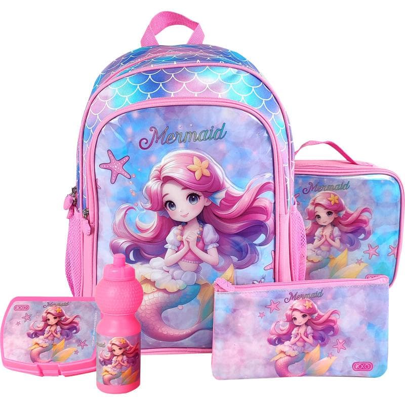 Roco Mermaid Backpack with Accessory, Purple/Pink
