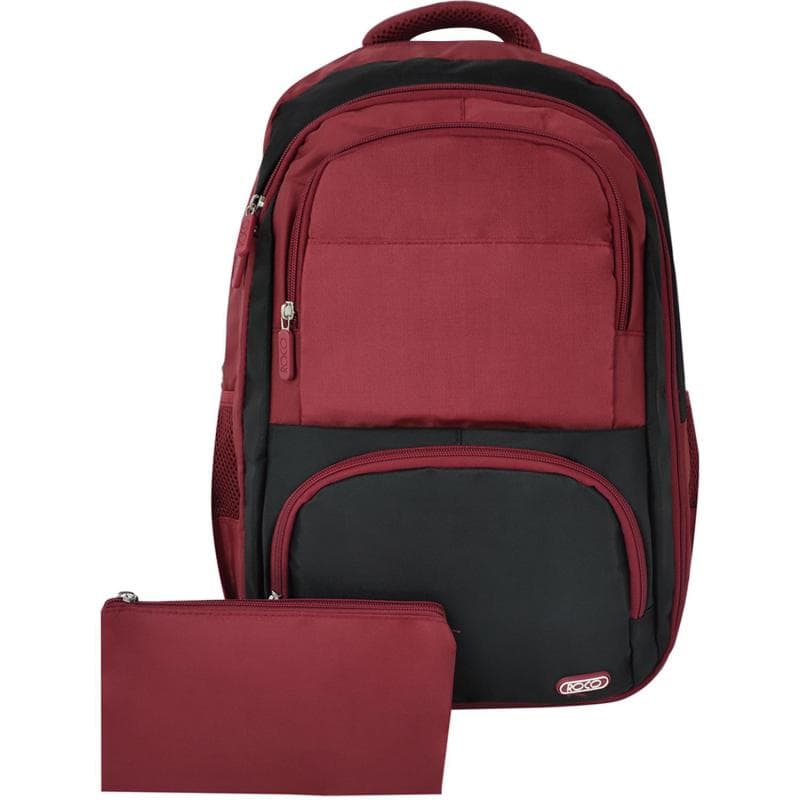Roco Basic Backpack with Accessory, for 15" (Device), Maroon/Black