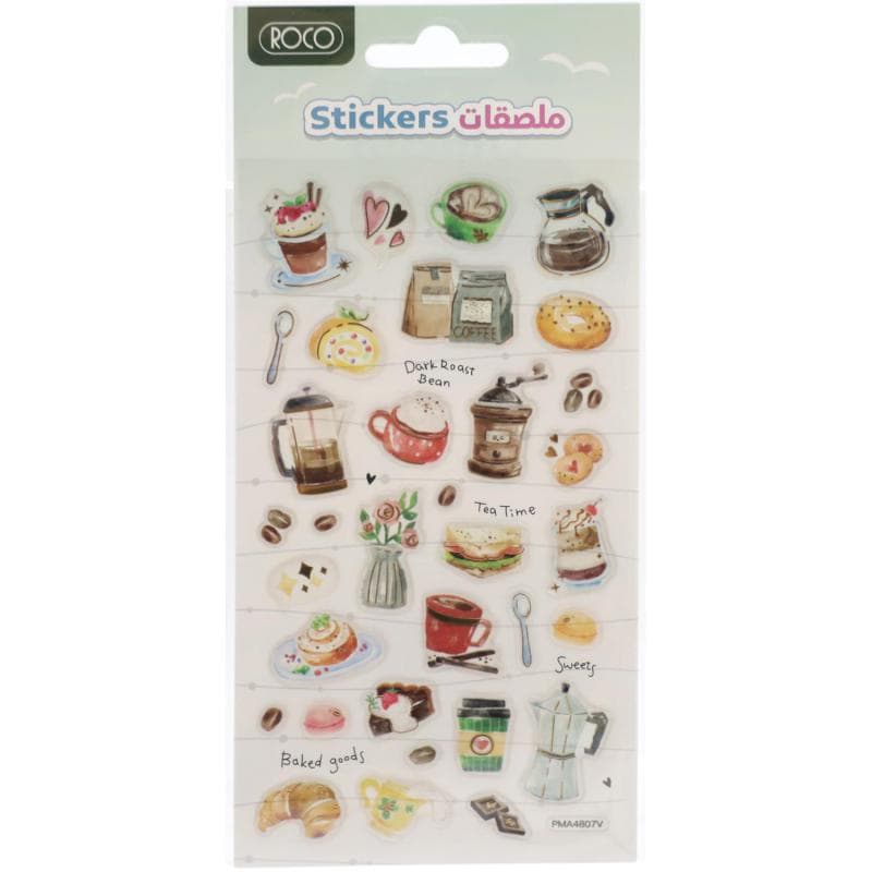 Roco Epoxy Sticker, Coffee & Sweets