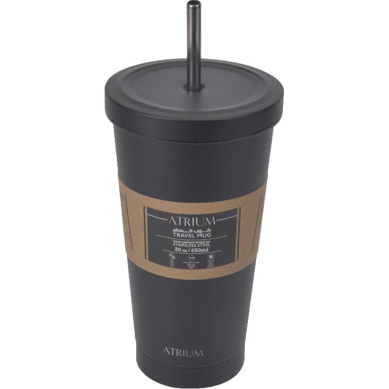 Atrium Tumbler, Stainless Steel 304 Vacuum Tumbler, Hot/Cold, 650.00 ml ( 1.14 pt ), Black