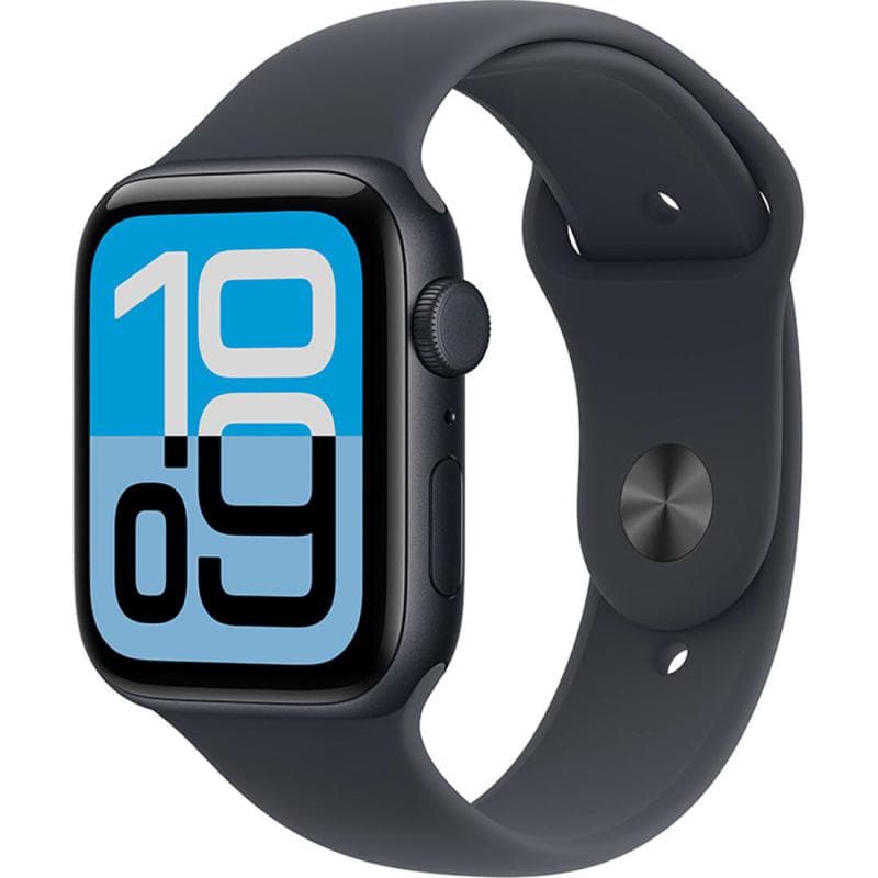 Apple Watch SE 3 44 Smartwatch, GPS + Cellular, Midnight Aluminum Case, Midnight Sport Band, Medium/Large