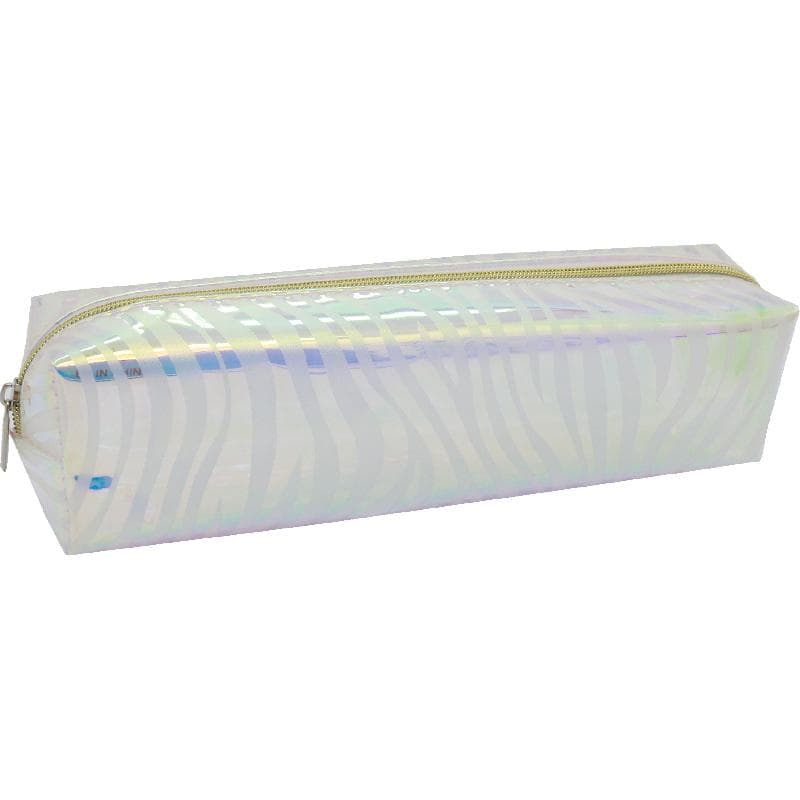 Soft Pencil Case, Zebra, Clear/Aqua